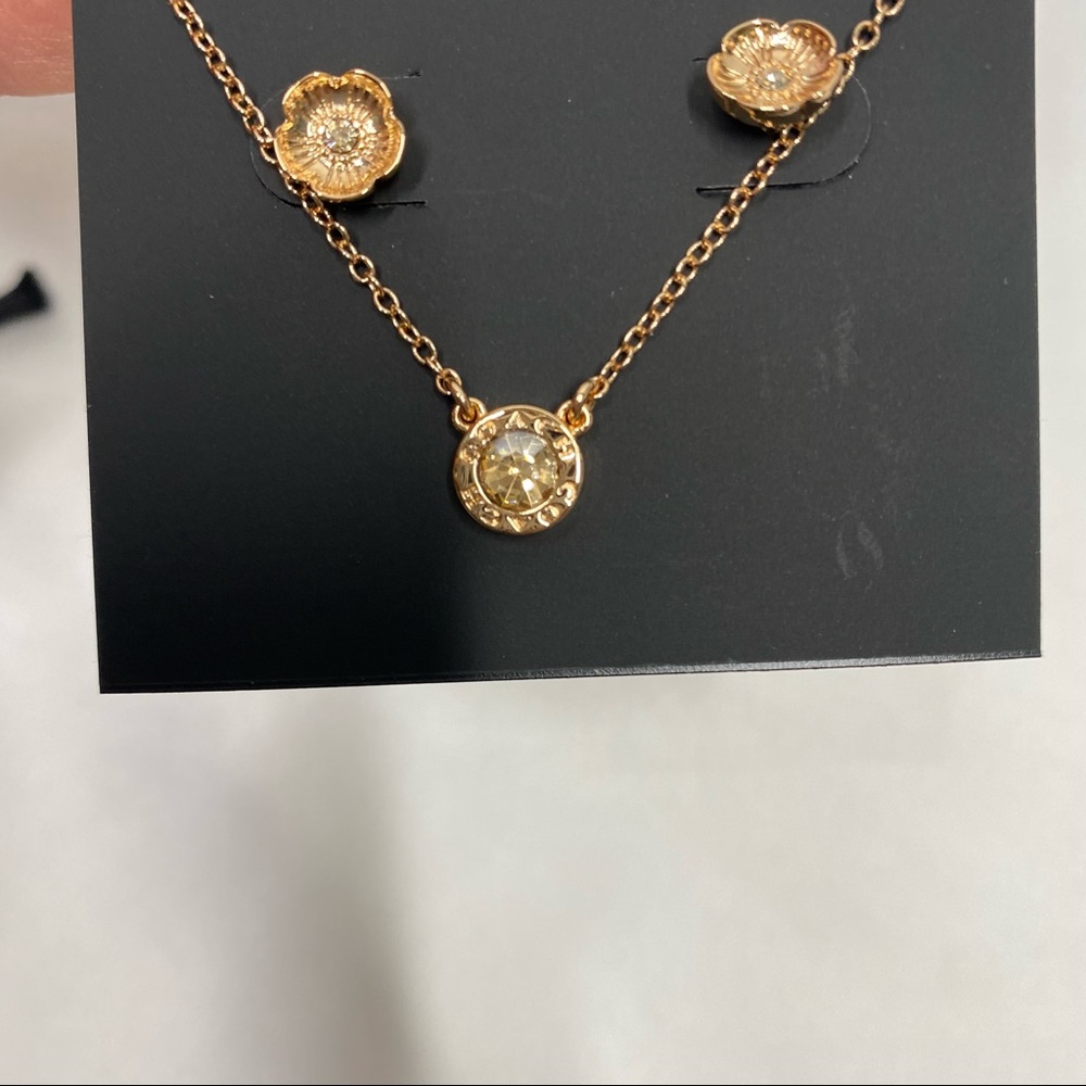 Coach Rose Gold Earring and Necklace Set - Picture 3 of 6